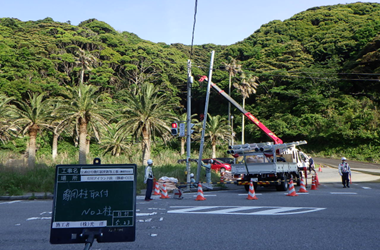 交通信号機建柱工事